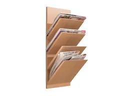 Zeitschriftenhalter aus Buche zur Wandmontage, 4 Ablagefächer – Produktbild 1 von 1