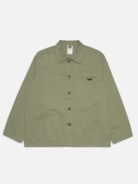 Nudie Jeans Nudie Jeans Buddy Herringbone Chore Jacket - Pale Green – Produktbild 2 von 4