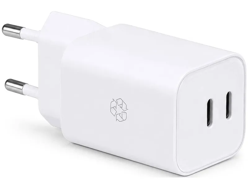 Upström Upström USB-Ladegerät "ESSENTIALS" USB-C/-C, GaN, 65 W, weiß – Produktbild 1 von 1