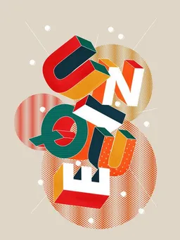 Photocircle Photocircle Poster / Leinwandbild - UNIQUE - 3D Letters – Produktbild 1 von 1