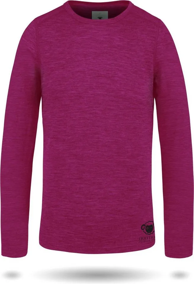 normani Funktionsshirt Kinder Merino Langarm Broome Ski-Thermounterwäsche aus 100 % Bio-Merinowolle für Junge und Mädchen, Blau, – Produktbild 2 von 5