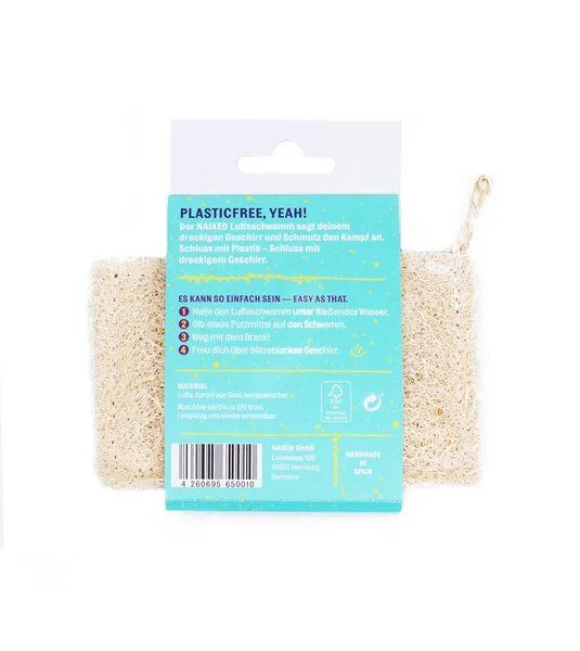 NAIKED NAIKED Spülschwamm aus Luffa, 100% plastikfrei & kompostierbar – Produktbild 2 von 3