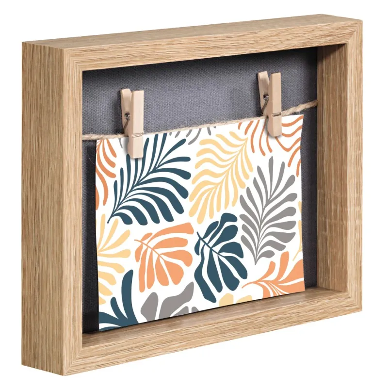Hama Hama Bilderrahmen "Muro", mit Schnur und Klammern, Eiche, 16,5 x 21,5 cm – Produktbild 2 von 5