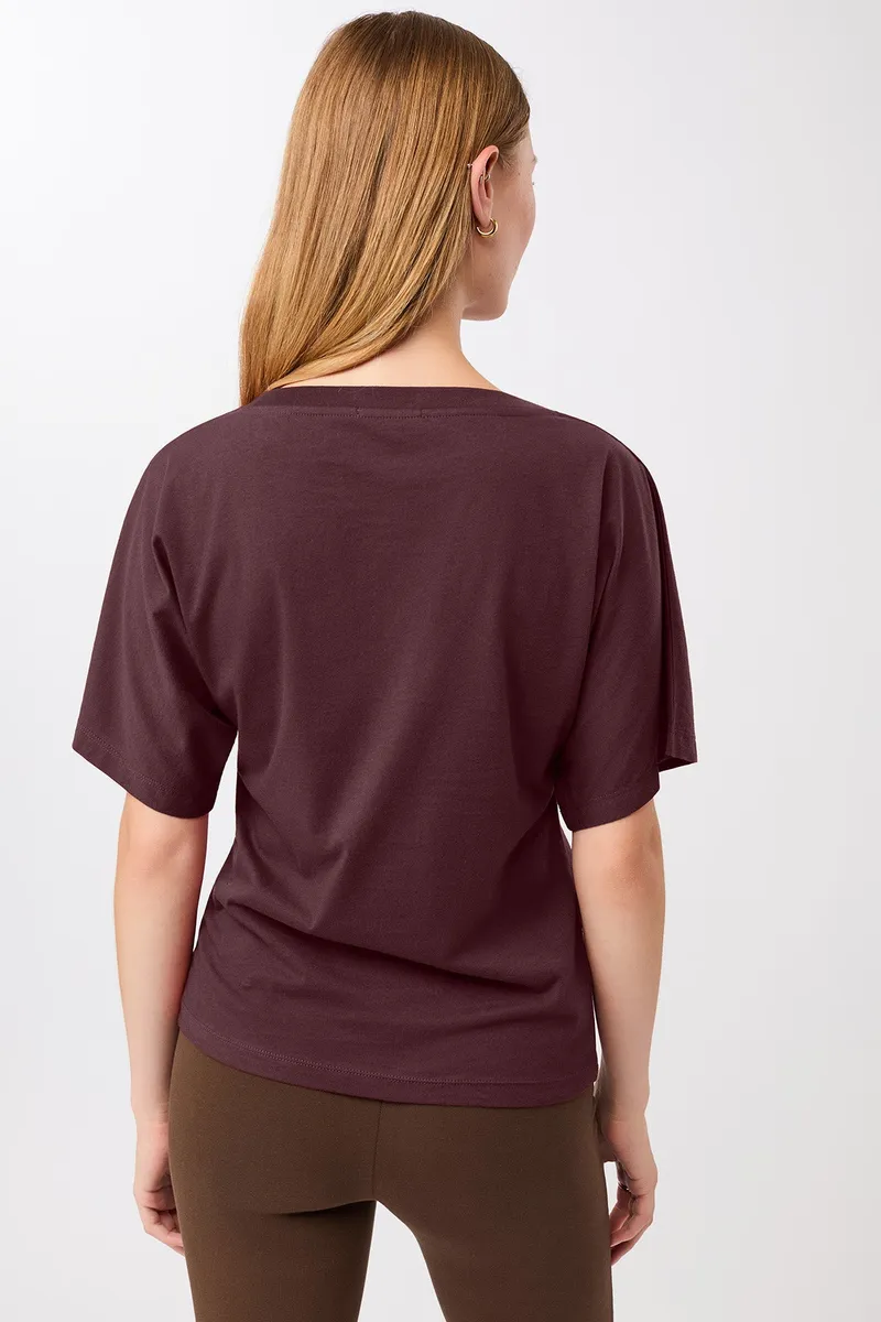 mandala mandala Damen vegan T-Shirt Butterfly Rubinrot, Rot, – Produktbild 2 von 2