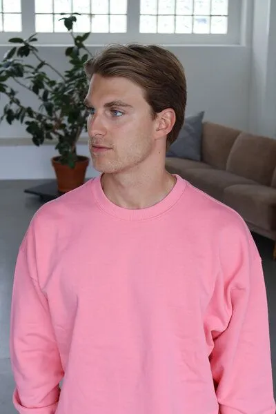 Kultgut Kultgut Biofair- SPORT ESSENTIALS CREW Sweatshirt - Ultraweich / For all Day, Rot (fresh flamingo), – Produktbild 4 von 4