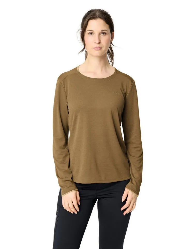 Vaude Vaude T-Shirt Women's Essential LS T-Shirt (1-tlg) schnelltrocknendes und funktionelles Shirt, Braun, – Produktbild 2 von 4