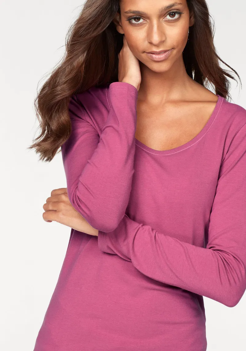 Vivance Langarmshirt, Beere, navy, – Produktbild 2 von 2