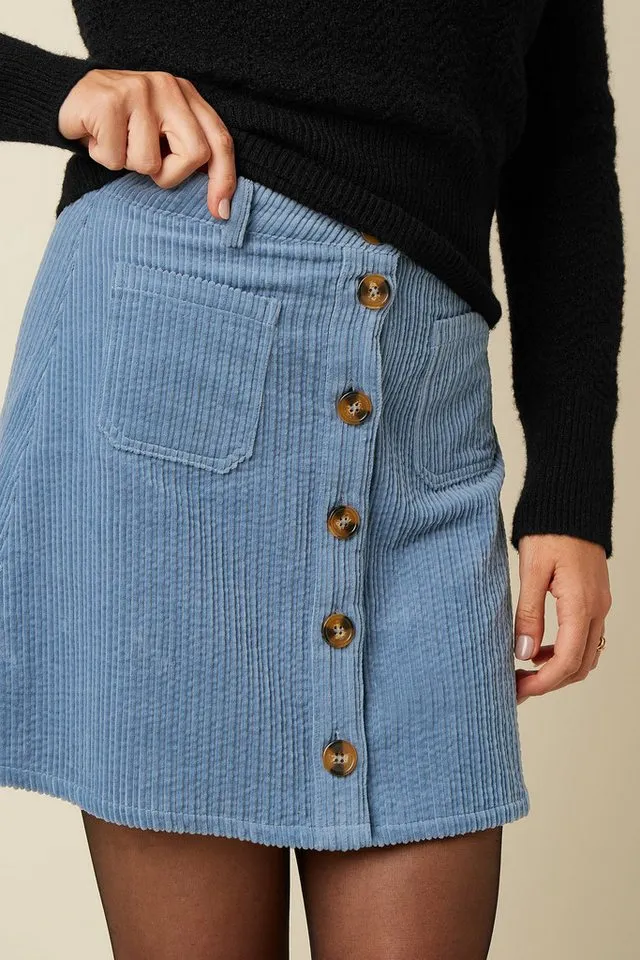 king louie king louie Cordrock - Modischer Cordrock mit Knopfleiste und Taschen für Damen – Produktbild 5 von 5