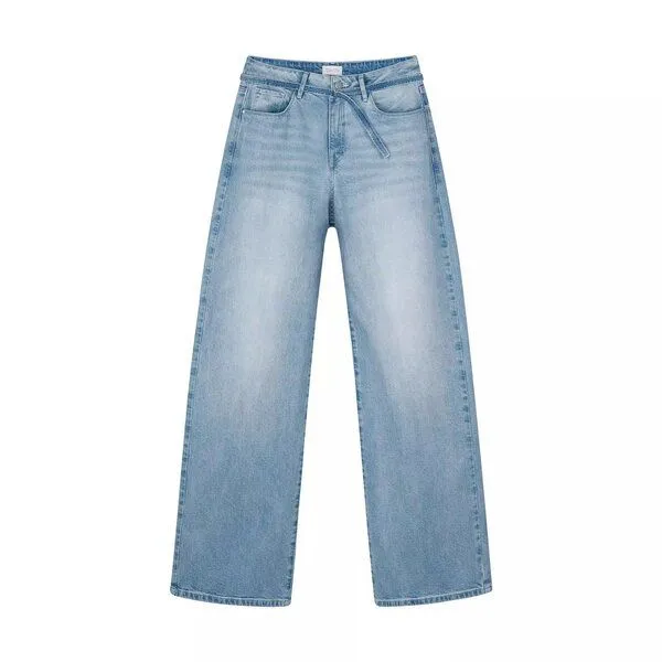 DAWN Damen Jeans SUNNY Wide Leg Minimal Stretch DAWN Baumwolle, Bright blue, – Produktbild 1 von 2