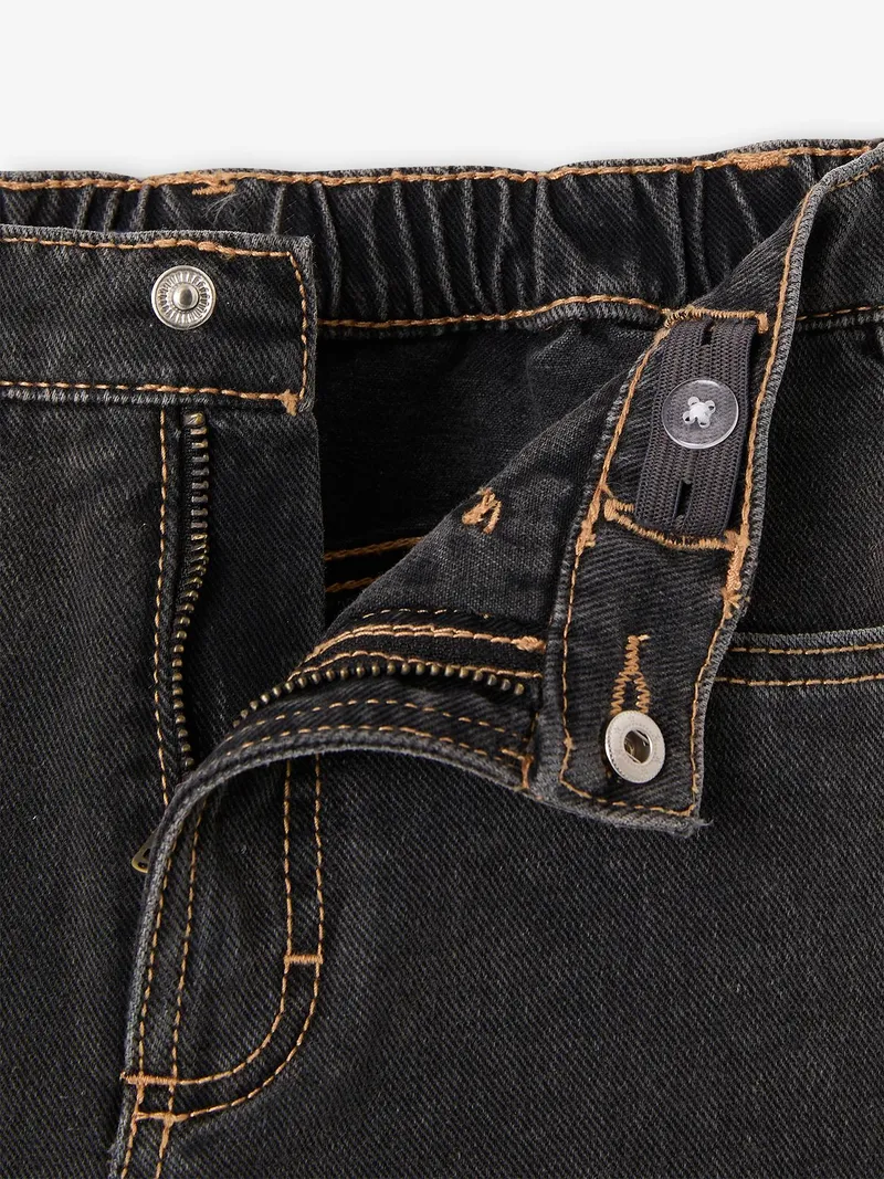 Vertbaudet Mädchen Hosenrock aus Denim, Anthrazit, – Produktbild 3 von 3