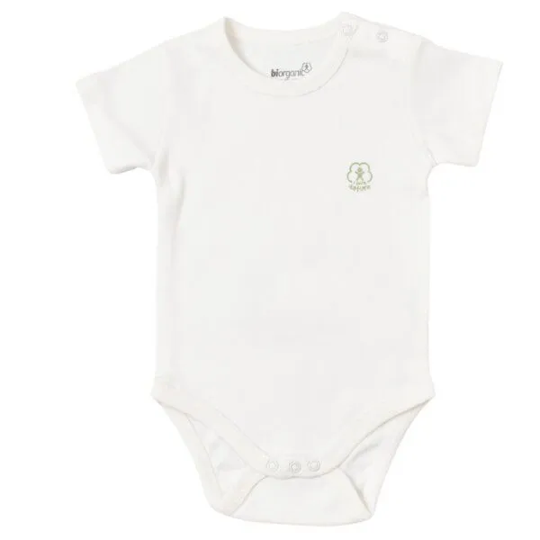 Biorganic Biorganic Baby Body 100% Bio-Baumwolle Basic Nature Kurzarmbody GOTS, Ecru(natur), – Produktbild 1 von 3