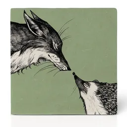 LIGARTI LIGARTI Fliesenuntersetzer – Fuchs und Igel – Produktbild 1 von 1