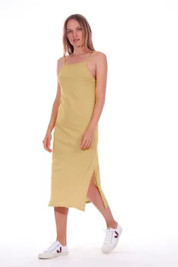 RAVENS VIEW IBIZA RAVENS VIEW IBIZA Damen vegan Kleid Farah Kamelgelb – Produktbild 1 von 1