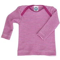 Cosilana Cosilana Baby Schlupfhemd Wolle Seide, Pink-geringelt, – Produktbild 1 von 1