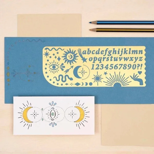 another studio another studio Design Schablone / Zeichnungsvorlage aus Messing, Celestial, – Produktbild 2 von 2