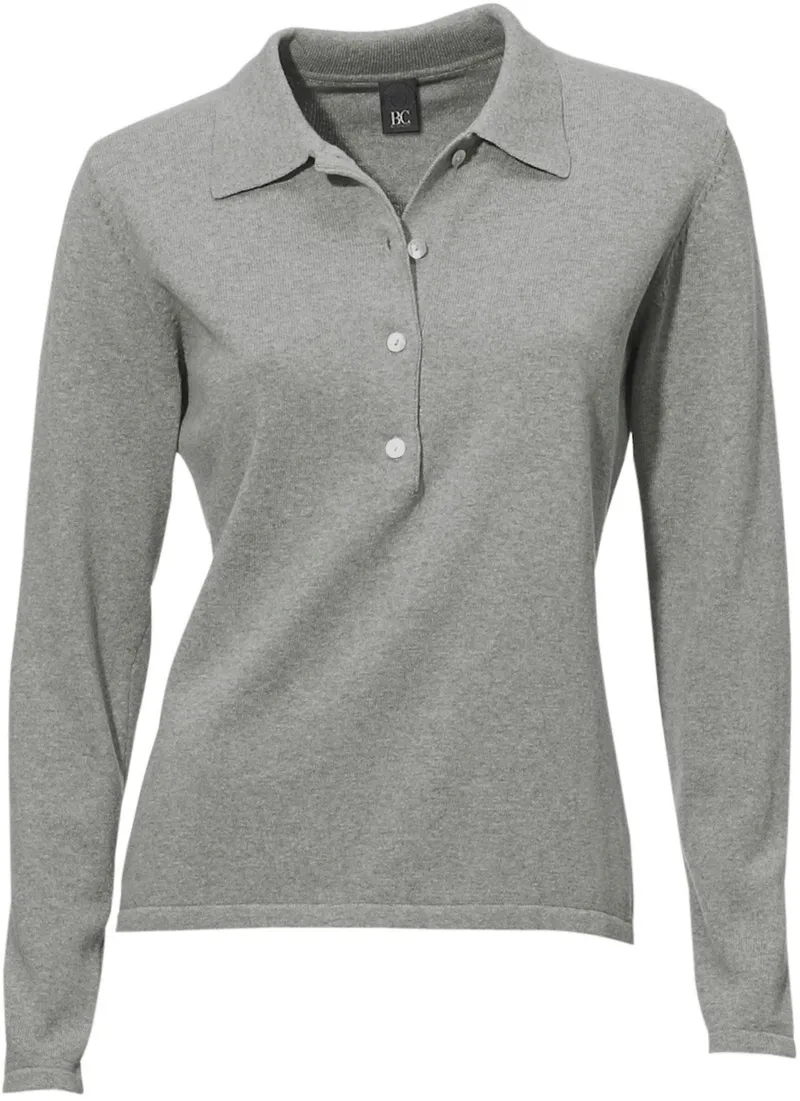 heine Polopullover grau-melange, Grau-melange, – Produktbild 2 von 2
