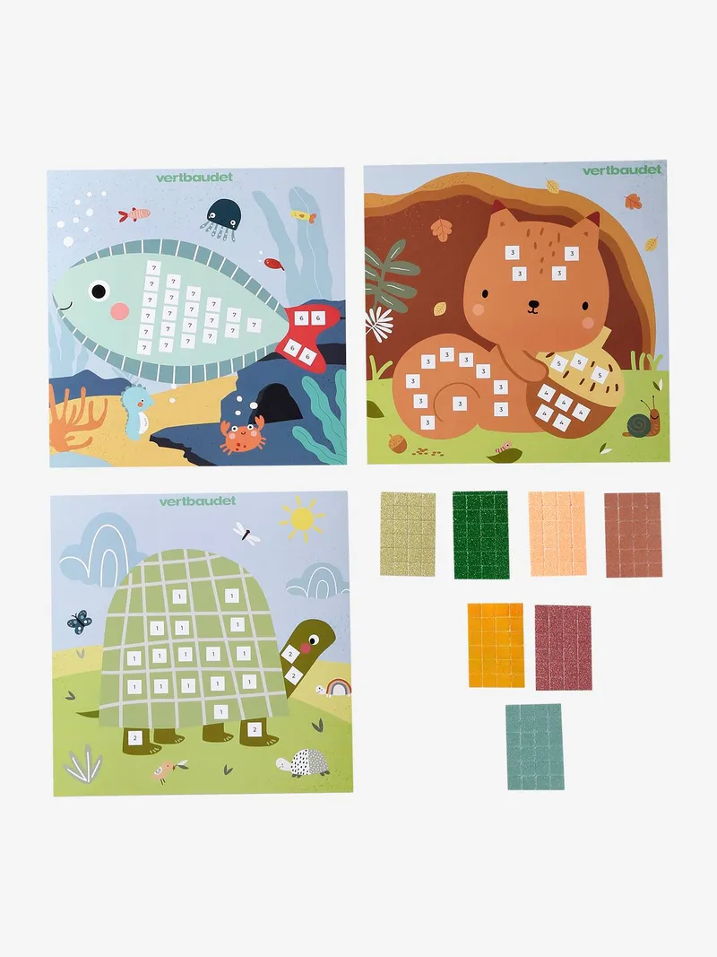 Vertbaudet Sticker-Set mit Glitzer für Kinder, Mehrfarbig, – Produktbild 2 von 4