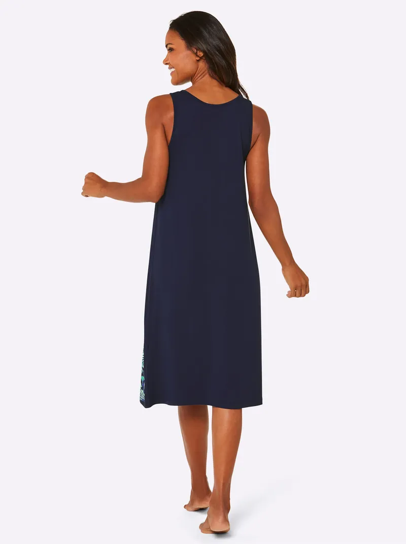 feel good Sommerkleid marine-royalblau, Marine-royalblau, – Produktbild 1 von 2