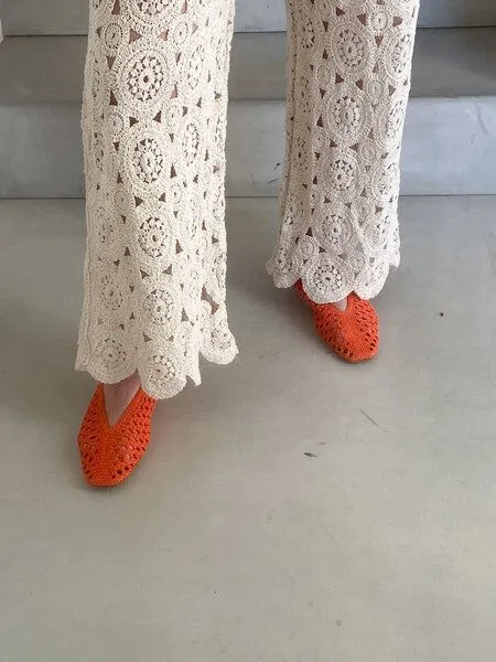 Jutelaune Jutelaune Liv Teal Ballerinas, Orange, – Produktbild 4 von 4