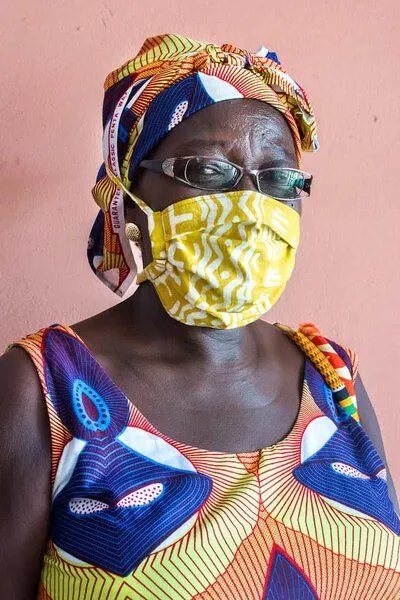 Global Mamas Global Mamas Kids - Mund Nase Masken - Bio & Fair, Grün, – Produktbild 3 von 3