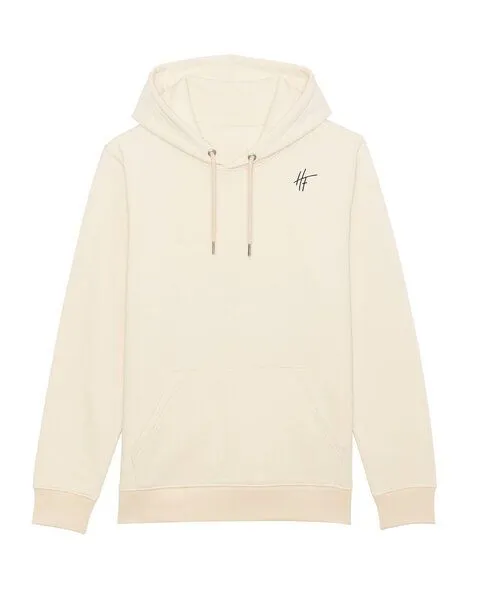 Human Family Human Family Bio Unisex Basic Hoodie - "HF", Natural, – Produktbild 1 von 4