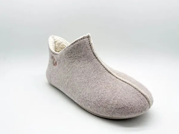 thies Veganer Hausschuh "thies ® Organic Slipper Boot ", aus Bio-Baumwolle, fair produziert, Truffle, – Produktbild 3 von 4