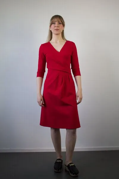 Skrabak Skrabak Jerseykleid Lara, Rot, – Produktbild 1 von 4