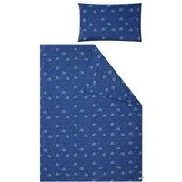loud proud loud + proud Kinder Jersey Bettwäsche-Set 100 x 135cm, GOTS-zertifiziert, Ultramarine mammut(blau), – Produktbild 1 von 1