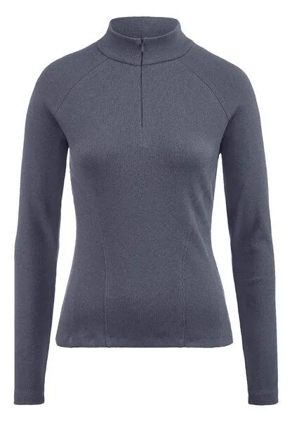hessnatur hessnatur Longsleeve Fitted BETTER RECYCLING aus Bio-Baumwolle, Schieferblau, – Produktbild 3 von 4