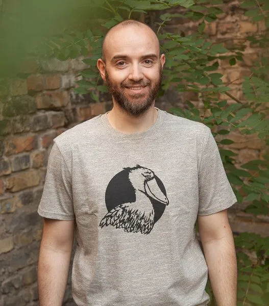 päfjes päfjes Sally Schuhschnabel - Fair Wear Männer Bio T-Shirt - Heather, Braun, – Produktbild 1 von 4