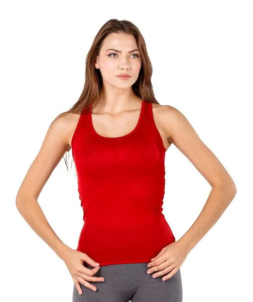 Woolona Woolona Tanktop - RANI - 100% Merinowolle, Rot, – Produktbild 2 von 4