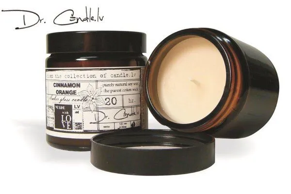 GARTDA GARTDA Bernstein-Glas Sojawachs Kerze, 120ml – Produktbild 3 von 8