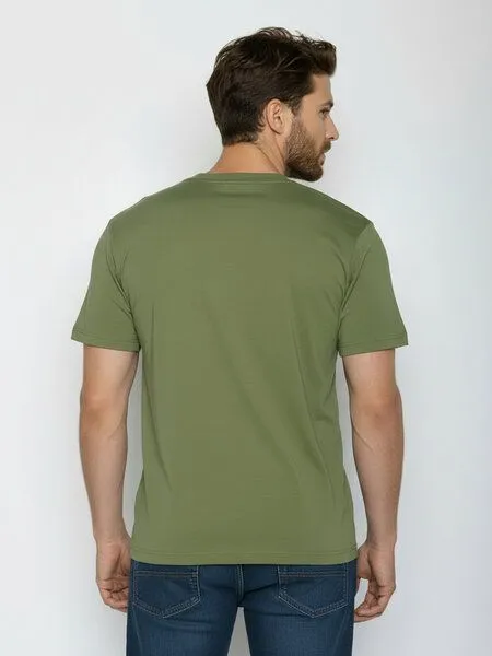 GreenBomb GREENBOMB Basic Fusion - Lässiges Oversize-T-Shirt aus Bio-Baumwolle / GOTS / Fair & Vegan, Grün (dark seed), – Produktbild 4 von 4