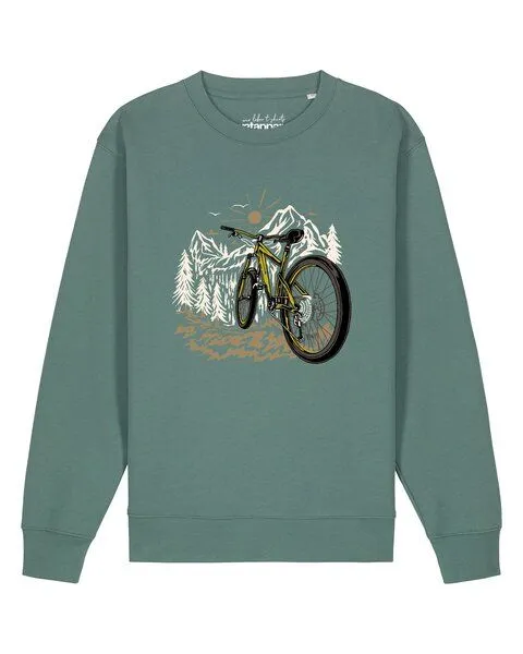 watapparel watapparel Sweatshirt Unisex Mountainbike und Berge, Green bay, – Produktbild 1 von 2
