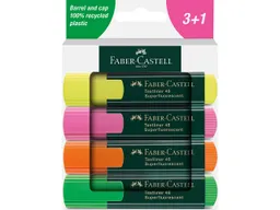 Faber-Castell Faber-Castell Textmarker "Textliner 48", 4er-Set, farbsortiert – Produktbild 1 von 1