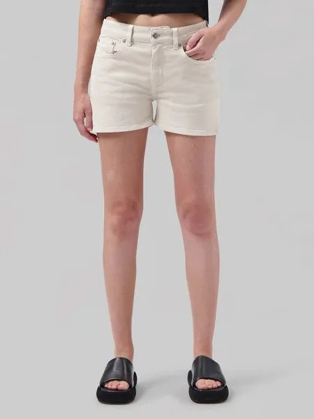 MUD Jeans MUD Jeans Jeans Shorts - Shorty - aus einem Baumwolle/Elastan Mix, Chalk, – Produktbild 2 von 3