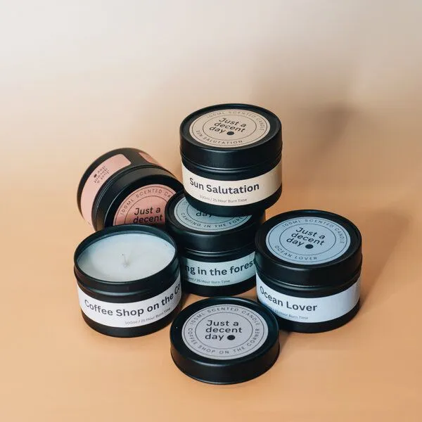 Just a decent day Just a decent day Duftkerze in Metalldose - Lime, Basil & Mandarin – Produktbild 3 von 4