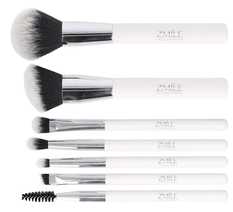 ZMILE COSMETICS Kosmetikpinsel-Set Your Utensilo 'Brushes' Pinsel-Set - Kosmetikpinsel Make-Up Pinsel, 7 tlg., zum Auftragen von Mascara, Eyeliner, Lidschatten, Weiß, – Produktbild 1 von 5