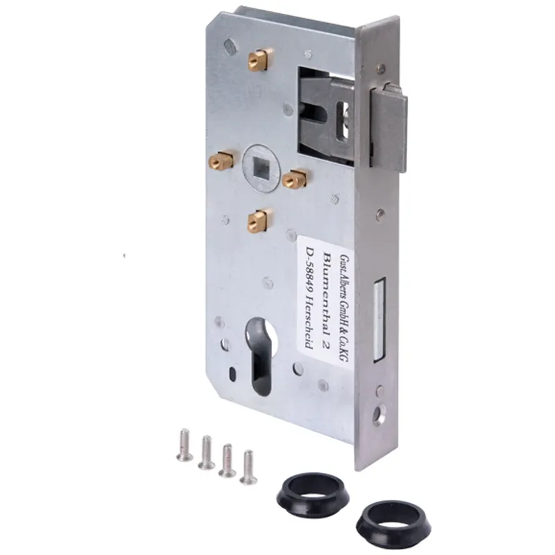 Alberts ALBERTS Ersatzschloss, Dornm.55mm, verz., Stulpst.3mm, f.Schlosskasten 34mm, HxB 167x85mm – Produktbild 1 von 1