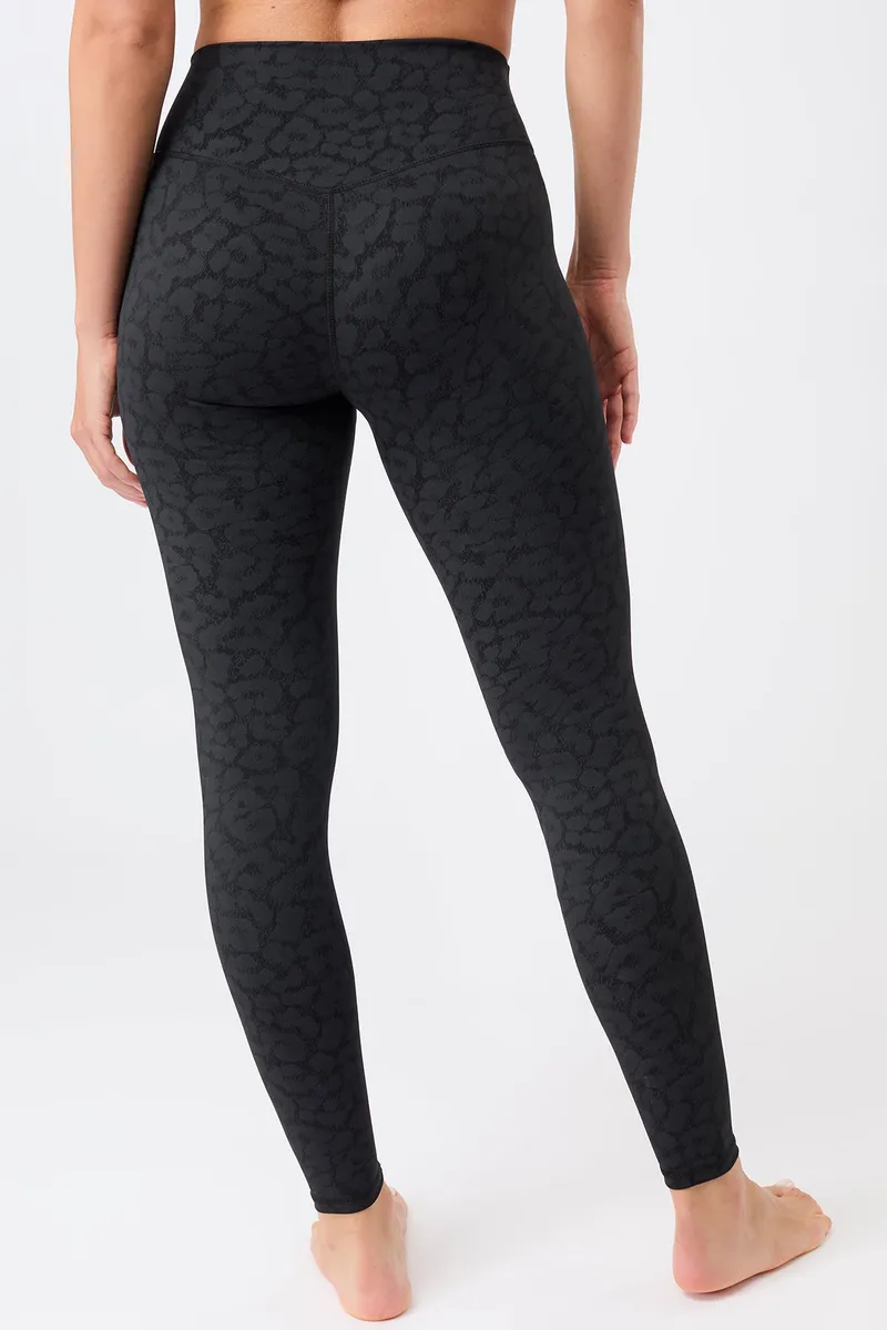 mandala MANDALA Damen vegan Strumpfhose Monoprinted Leo Schwarz, Schwarz, – Produktbild 2 von 2