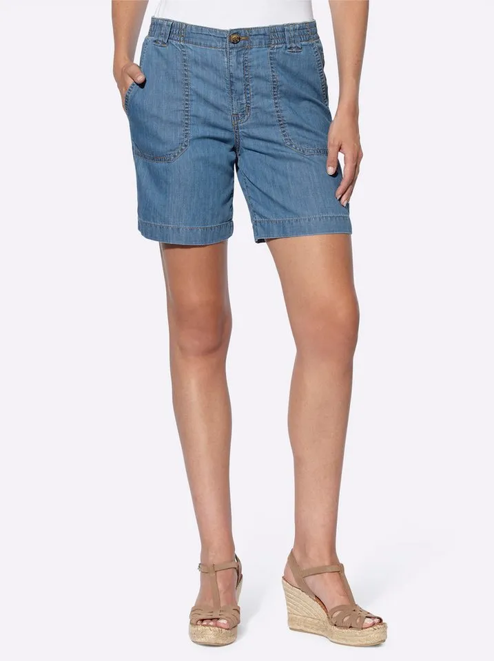 heine heine Jeansshorts Shorts normal, Blau, – Produktbild 1 von 5