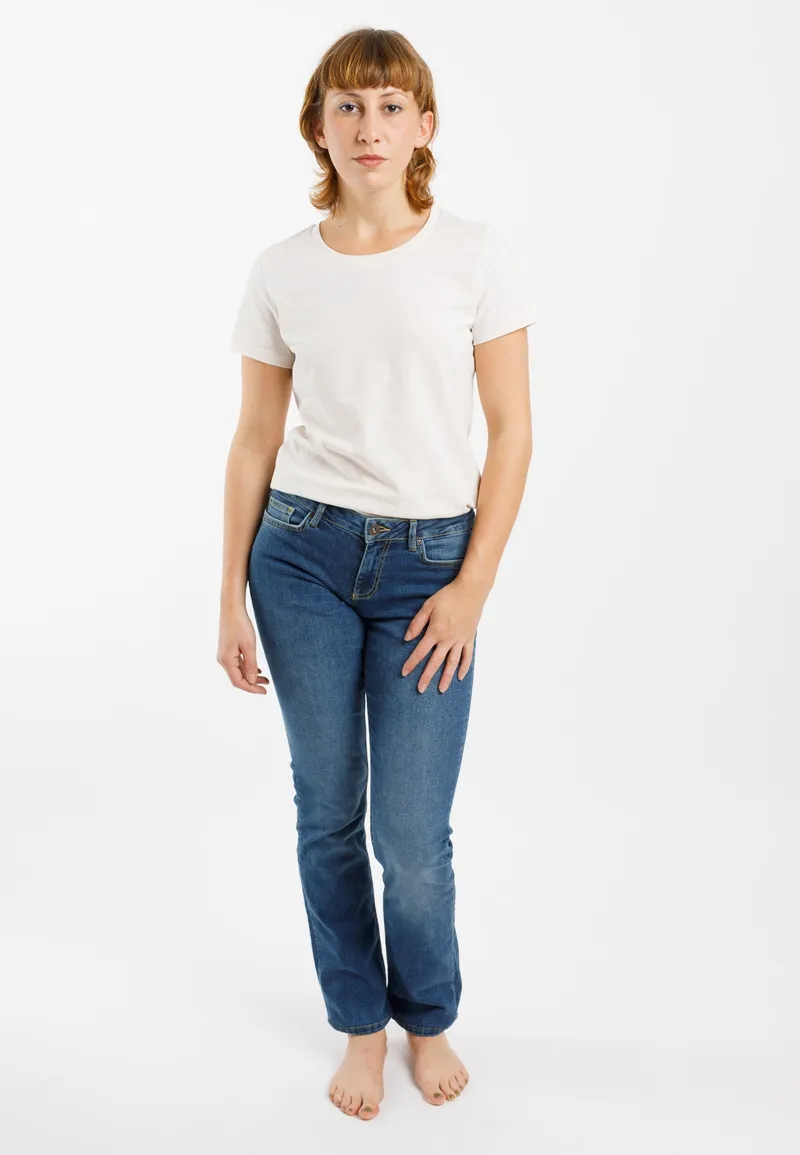 TORLAND TORLAND Damen vegan Gerade Jeans Joan, Blau, – Produktbild 1 von 2