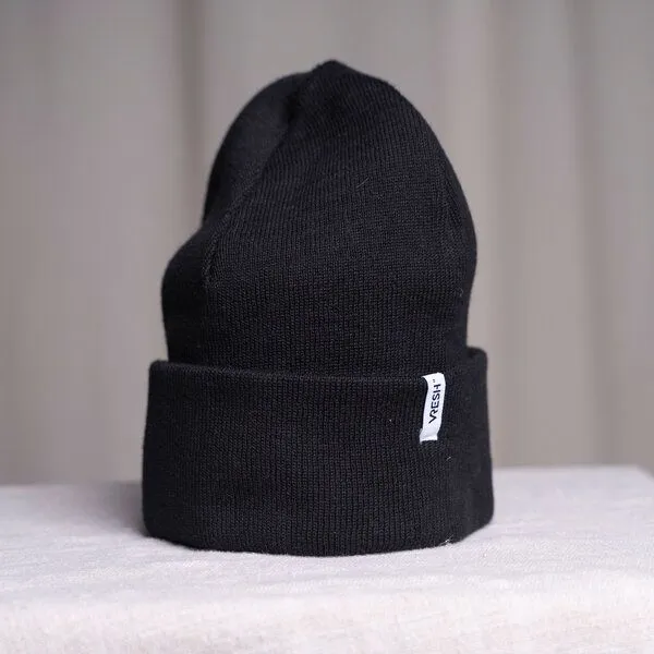 Vresh Clothing Vresh Clothing Veo - Classy Beanie aus Biobaumwolle, Schwarz, – Produktbild 3 von 3