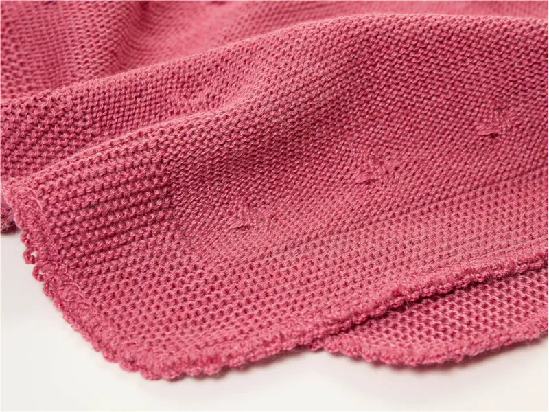 Reiff Strickwaren Reiff Strickwaren Babydecke Bio-Merinowolle Twist ca. 80x80 cm, Rosa, – Produktbild 2 von 2