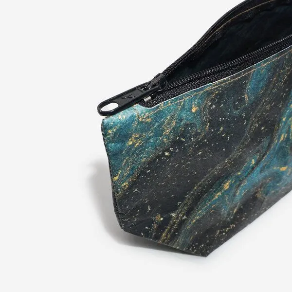 paprcuts paprcuts Kosmetiktasche, Saphire marble (blau gelb), – Produktbild 4 von 4