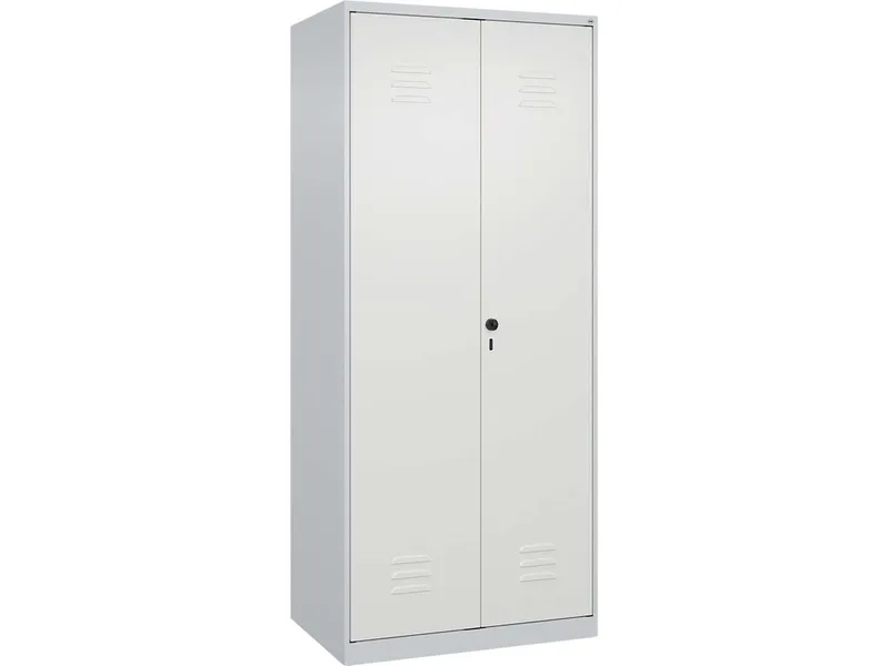 C+P C+P Wäsche-/Garderobenspind Classic PLUS,2 Abteile, 1850x800x500mm, Lichtgrau/Verkehrsweiß – Produktbild 1 von 1