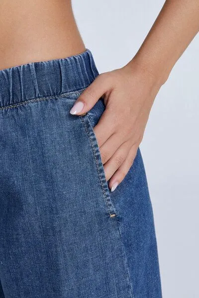 Evermind Evermind Jeansshorts - WA3022, Crystal blue, – Produktbild 3 von 4