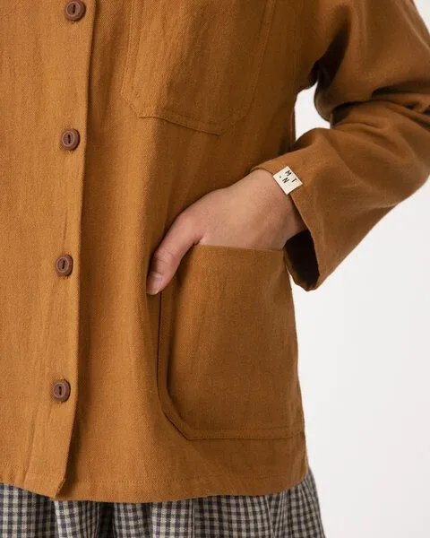MATONA Matona Hemd für Kinder aus Canvas Bio-Baumwolle / Boxy Jacket, Biscuit, – Produktbild 3 von 4