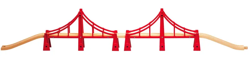 BRIO BRIO Spielzeugeisenbahn-Brücke BRIO® WORLD, Hängebrücke, Bunt, – Produktbild 2 von 4
