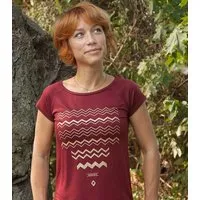 päfjes päfjes ZickZack Zacken - Fair gehandeltes Tencel Frauen T-Shirt, Gold, – Produktbild 1 von 1